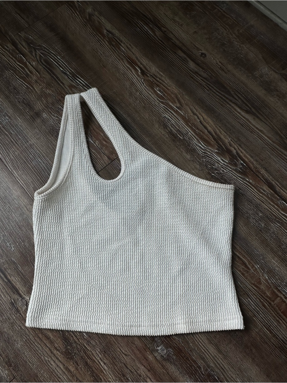 Princess Polly One-Shoulder Knit Tank Top - Cream